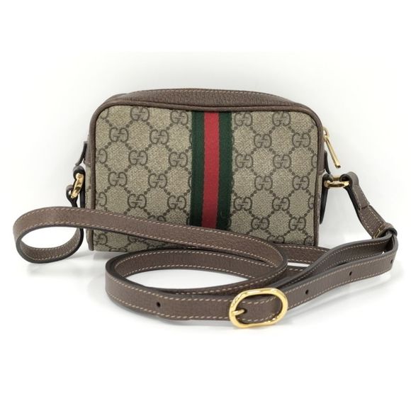 GUCCI Ophidia Shoulder Bag in GG Supreme Leather Beige Brown - Picture 2 of 10